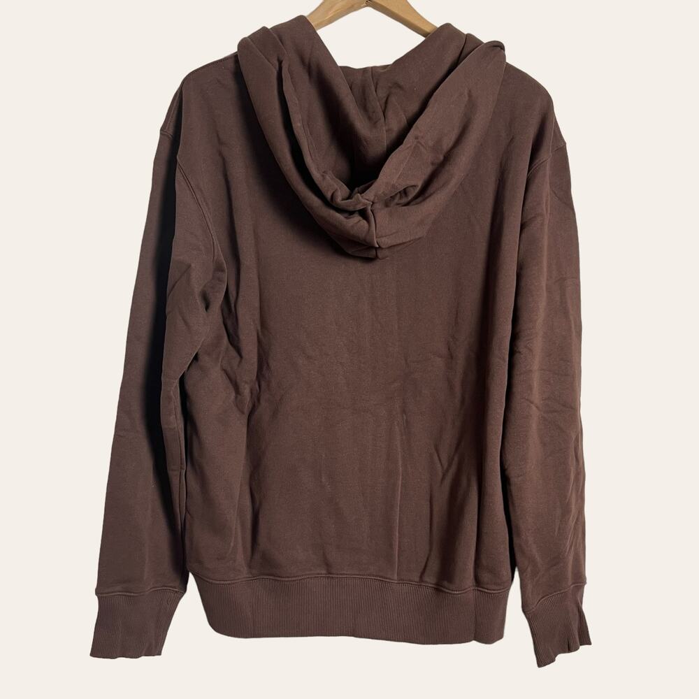 Naked Wardrobe Men’s The Zipped Up Hoodie in Chocolate Brown NEW - Picture 4 of 5